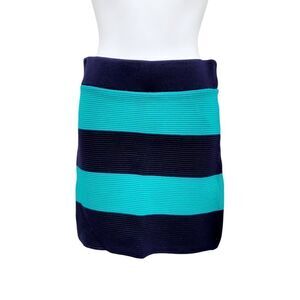 2/$20 Forever 21 Navy Blue & Green Skirt Size: M
